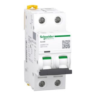 Schneider Electric Acti9 iC60N Miniature circuit-breaker, 2P, 10 A, C curve