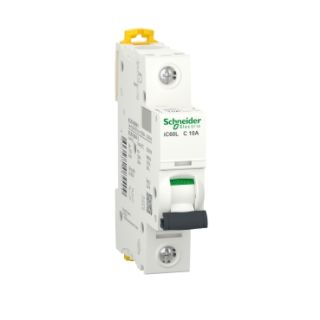A9F94110, Schneider Electric Acti9 iC60L Miniature Circuit Breaker, 1, Pole, 10 Amp, Curve C, 15000A, IEC 60898, 1, 25kA IEC 60947, 2