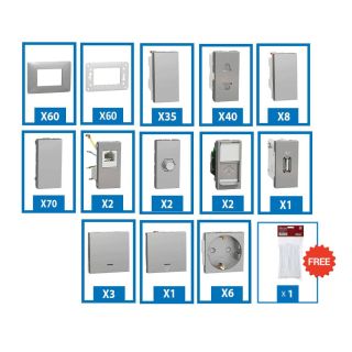 Schneider Electric New Unica Premium Bundle, Aluminum + Free HIMEL Cable Tie, 350x4.8 mm