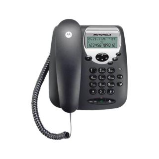 CT2-Black, Motorola CT2 Corded Phone with Display & Caller ID, Black