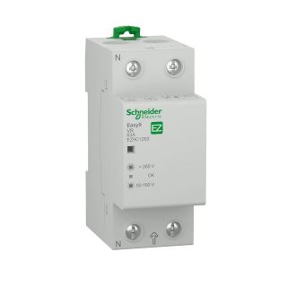 Schneider Electric Easy9 EZ9C1263, 2P 63A Voltage Relay, Home Protection Device