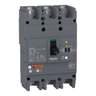 EZCV250N3063, Schneider Electric Circuit Breaker , EasyPact EZCV250N , TMD, 63A, 3 Poles, 3D