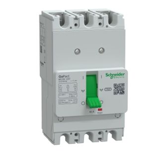 G12T3F40, Schneider Electric Gopact MCCB, 3,Pole 40A Circuit Breaker, 10kA at 415VAC