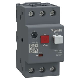 Schneider Electric Motor Circuit Breaker, Easypact,Tvs Gz1E,Ac-3,3P,1.6..2.5A,Thermal Magnetic Detection