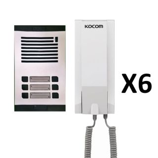 KIP-304+KAL-T306, KOCOM 6 Line Audio Interphone with Audio