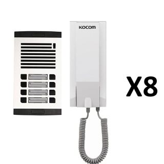 KIP-304+KAL-T308, KOCOM 8 line Audio Interphone with Audio Entrance Panel