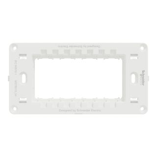 Schneider Electric Supporting Frame, Miluz E, 4 Gang, White, M3TB01S_04