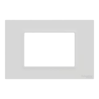 Cover Frame, Miluz E, 3 gang, Aluminium, M3TB03_ALU