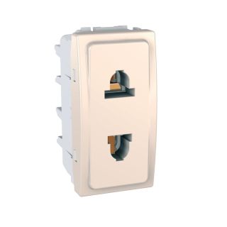 Schneider Electric, Unica, 1 S.O. 2P, EU/US, 1M, Ivory (MGU3.020.25)