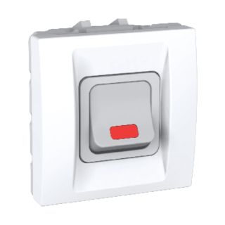 Schneider Electric Unica, Rocker Switch, 1-way, 20 A 250 VAC, 2M, White