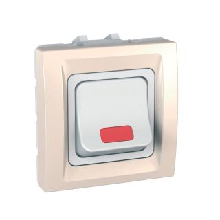 Schneider Electric, Unica - rocker switch - 1-way - 32 A 250 VAC - 2 m - ivory (MGU3.232.25S)