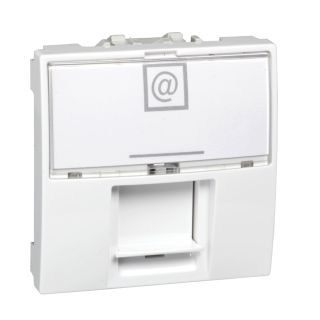 شنايدر إلكتريك يونيكا، مقبس أتصال RJ45 واحد (S-One)، 2 متر، Cat 6 ،S/FTP، أبيض، MGU3.417.18