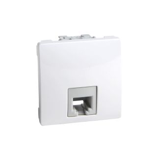 Schneider Electric, Unica, 1 Telephone Socket,RJ11, White