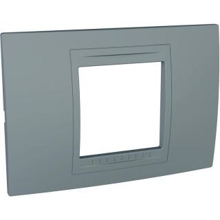 Schneider Electric Unica Allegro, Cover Frame, 2 Module, Technical Grey, MGU4.102.58