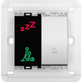 Schneider Electric Unica, Switch Push-Button With Neon,10 A 250 V Ac, 1 Gang, White, MGU5.777.18