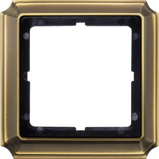 Schneider Electric Antique Frame, 1-gang, Antique Brass