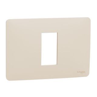 Schneider Electric Unica Studio 1-Gang Cover Frame 1 Module, Beige, NU210144