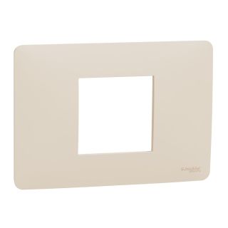 NU210244, Schneider Electric New Unica 1-Gang Cover Frame 2 Modules, Beige