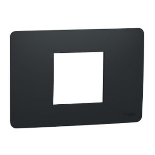 NU210254, Schneider Electric Unica Studio 1-Gang, 2 modules Anthracite Cover Frame