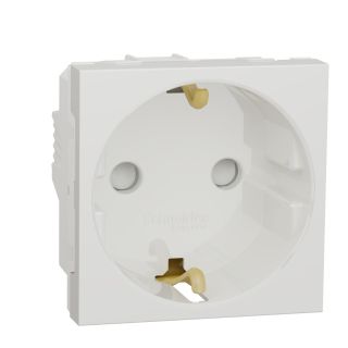 New Unica 2P+E 16A Schuko Socket Outlet with Shutters, NU303718