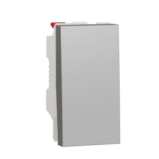 New Unica 1 Pole, 1-Way Switch 10Ax 1Module, Aluminium, NU310130