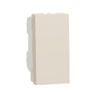 Schneider Electric New Unica 10AX One Way Switch, Screw 1 Module, Beige, NU310144SC