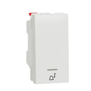 Schneider Electric, Unica - push-button - 1-way - 10 A 250 VAC - 1 m - white (NU310618CN)