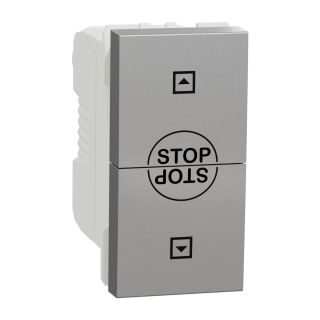 NU310830SC, Schneider Electric, Unica Top/Class, Rocker Switch, 10 A,250 Vac, 1M, Aluminium