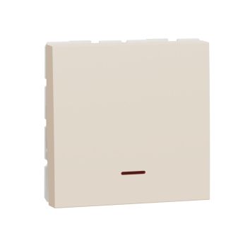 Schneider Electric New Unica Air Conditioner Switch with Lamp 1-way, 32 A, 2 Modules, Beige, NU323244S