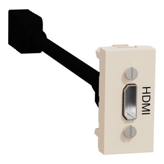 Schneider Electric Audio/Video Socket, New Unica, Hdmi, Prewired, 1 Module, Beige, NU343044