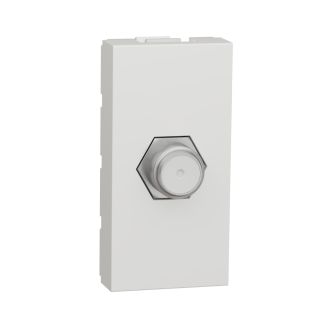 NU346818, Schneider Electric New Unica TV Socket Mechanism, 1 Module, F-Type, White