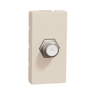 Schneider Electric New Unica TV Socket, 1 Module, F-Type, IP2XC, Beige, NU346844