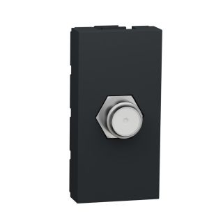 Schneider Electric New Unica TV Socket Mechanism, 1 Module, F-Type, Anthracite, NU346854