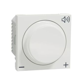 Schneider Electric Volume Control, New Unica 12V, 2 Modules, White, NU360218