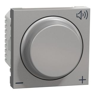 Schneider Electric Volume Control, New Unica 12V, 2 Modules, Aluminium, NU360230