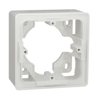 NU800218, Schneider Electric New Unica, Mounting Box, Surface,1 X 2 Modules, White