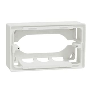 NU810418, Schneider Electric Surface Box, New Unica, 4 Modules, 4 Knock,Out Holes, White