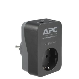APC Essential SurgeArrest 1 Outlet 2 USB Ports Black 230V