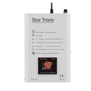 Star Trans 10kVA Single Phase Stabilizer Servo Pro-S Series, PRO-S 1PH: 10KVA