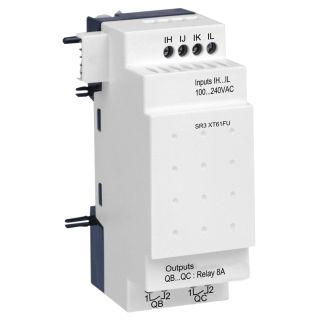 SR3XT61FU, Schneider Electric Zelio Logic Compact Smart Relay, 10 I/O, 100-240V AC/DC, Clock, Display