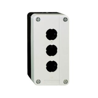 XALB03C, Schneider Electric, 3 hole 22 mm Ø IP65 protection plastic white empty control statio