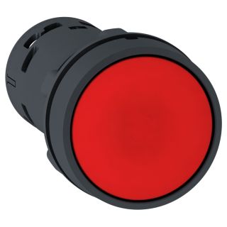 Schneider Electric, Monolithic push button,plastic,red,Ø22,spring return,unmarked,1 N, XB7NA42