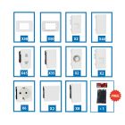 Schneider Electric Miluz Bundle for 100M Apartment (Save Offer), White + Free HIMEL Cable Tie, 350x4.8 mm