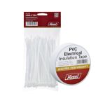 HHEET0151920W/1+HHEC3548W, HIMEL SET OF 10 Electrical Insulation PVC Tape ROLL 20m, White + Cable Tie  Set OF 100