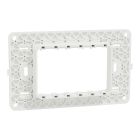 M3TB01S_03, Schneider Electric Supporting Frame, Miluz E, 3 gangs, White