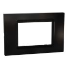 Cover Frame, Miluz E, 3 Gang, Black, M3TB03_BK