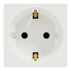 German Socket outlet, Miluz E, 16A, 250V, 2 Pin with earth, 2 Module, White, M3TB426_GR