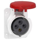 PKF16G434, Schneider Electric Pratika Socket, Screw Straight, 16A, 3P + E, 380-415V AC Panel