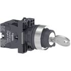 XA2EG43, Schneider Electric Complete selector switch, Easy Harmony XA2, plastic, 22mm, key 455, 2 positions, stay put, 2NO